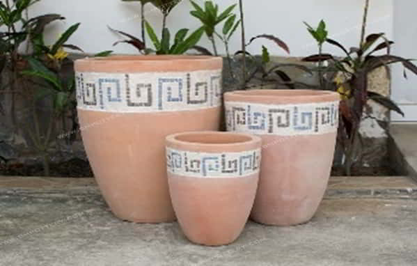 Pots with Mosaic-RT-6437-MS-617-SET-3