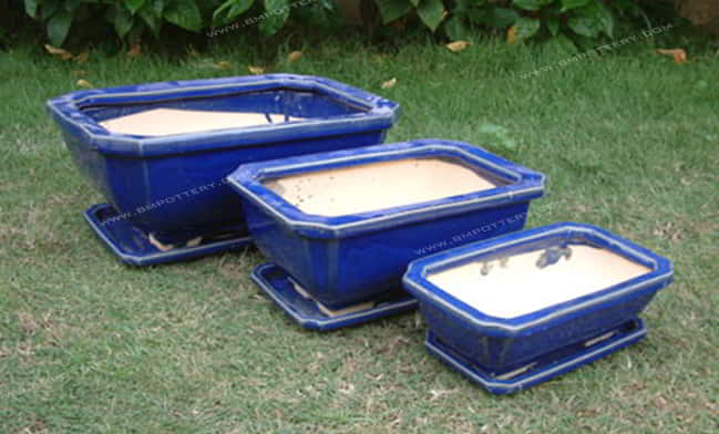 Bonsai Pots-CE-955-DBLUE-SET-3