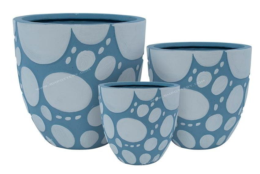 Painted Pots-RT-6812-WBlue