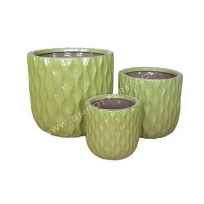 Ceramic Pots-CE-1803Lily-Green