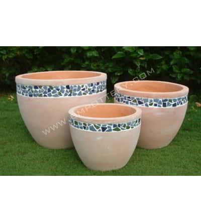 Pots with Mosaic-RT-4608-SET-3