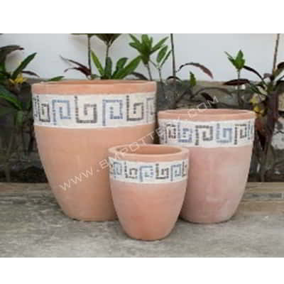 Pots with Mosaic-RT-6437-MS-617-SET-3