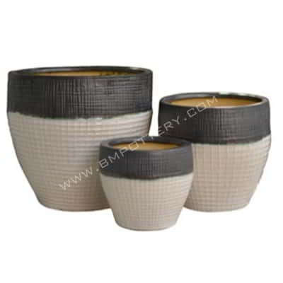 Ceramic Pots-CE-2072White-SET-3