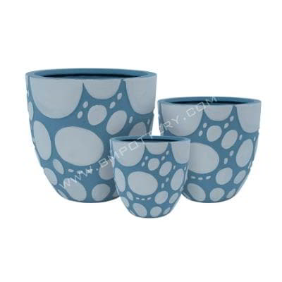 Painted Pots-RT-6812-WBlue