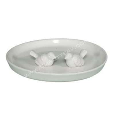 Birdbath & Bird House-CE-1756White-SET-1