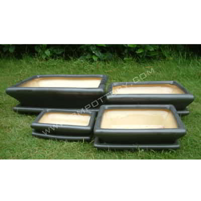 Bonsai Pots-CE-1104Matt-black-SET-4